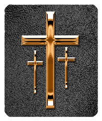 Copper 3 Crosses Shimmer Black